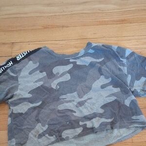 Hollister Gray Camo Short Sleeve Tee
